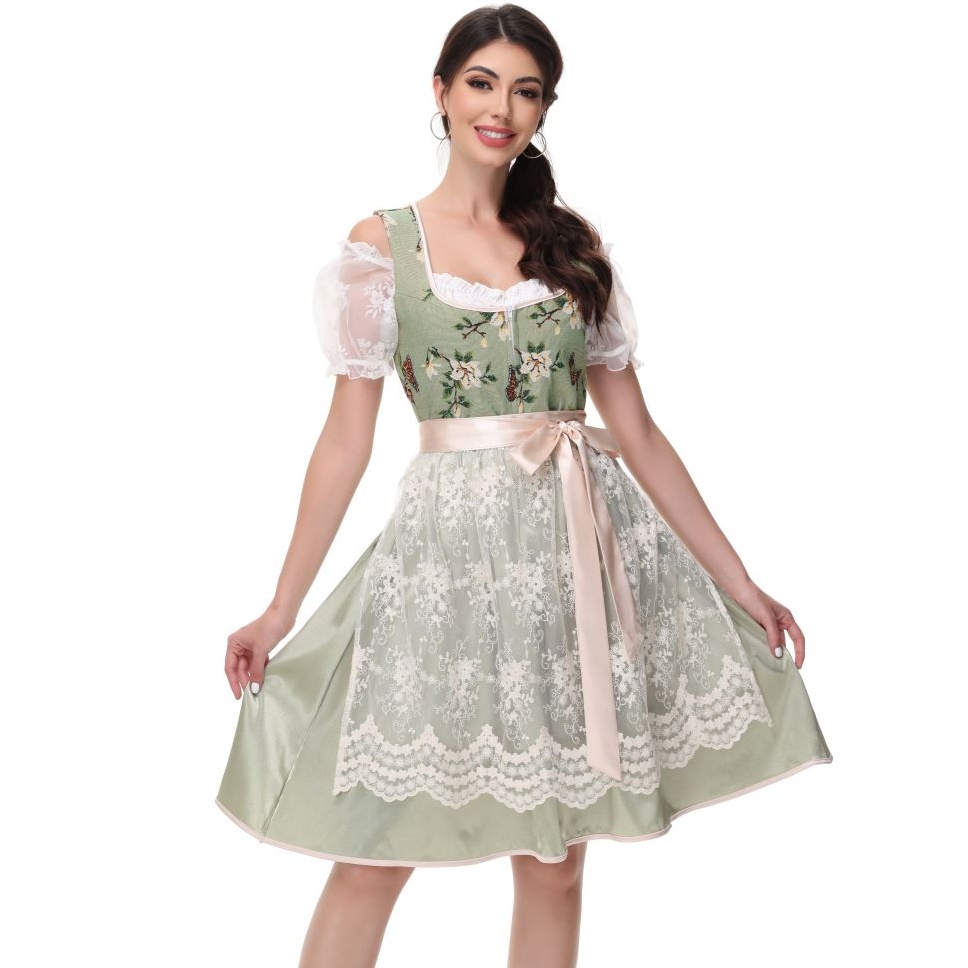 Womens Dirndl Dress Oktoberfest Costume Bavarian Carnival Halloween costume